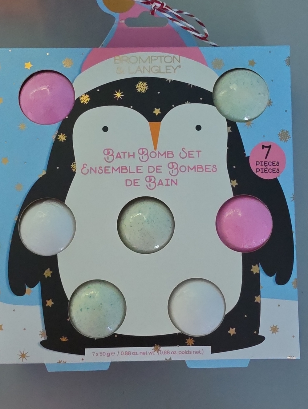 Pink and White Penguin Bath Bomb Set